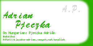 adrian pjeczka business card